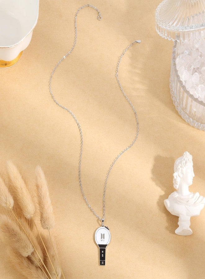 YANENG Army Lightstick Necklace Inspired Pendant 18K Gold Plated Jewelry Merch for Army Fans Gifts - Image 4